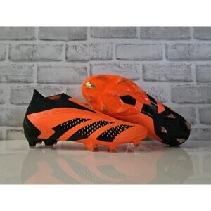 Adidas Predator Accuracy+ FG Orange Black Soccer Cleats GW4560 Men's Size 9
